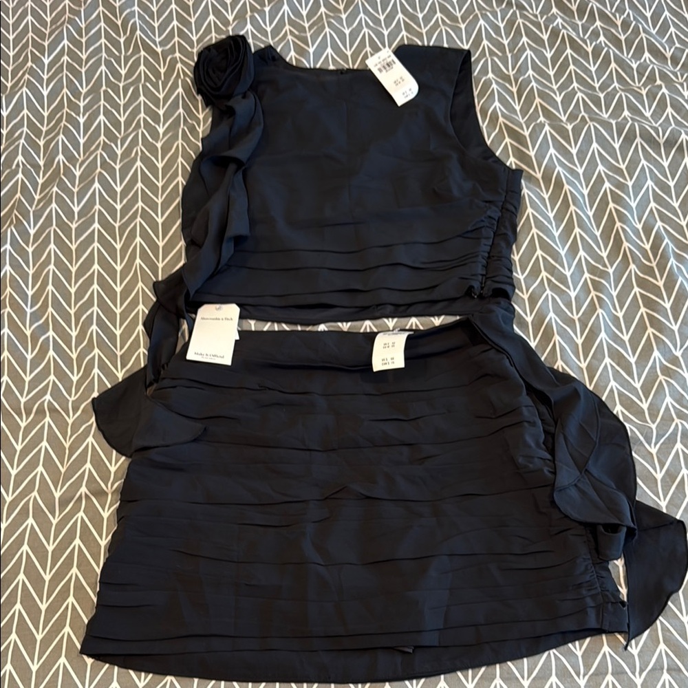 Abercrombie & Fitch Black Layered Skirt